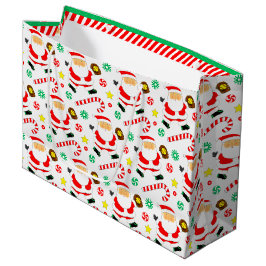 Sacola Para Presentes Grande Softball Christmas Holiday