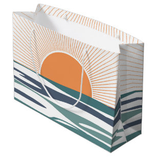 Sacola Para Presentes Grande Sol nascido pelo mar