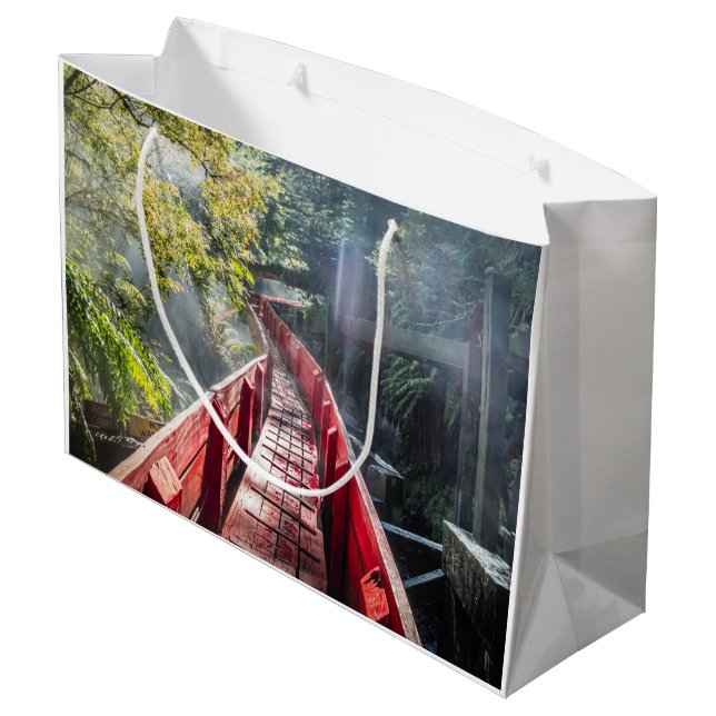 Sacola Para Presentes Grande Sol nos Termas Geometricas, Conaripe, Chile (Verso inclinado)