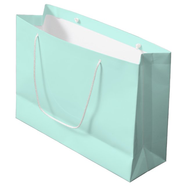 Sacola Para Presentes Grande Solid cameo green mint soft turquoise (Frente inclinada)