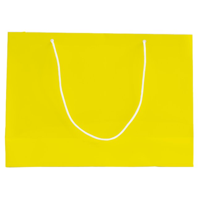 Sacola Para Presentes Grande Solid Sunny Yellow Color (Verso)