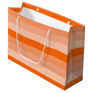 Sacola Para Presentes Grande Sombras das faixas de laranja