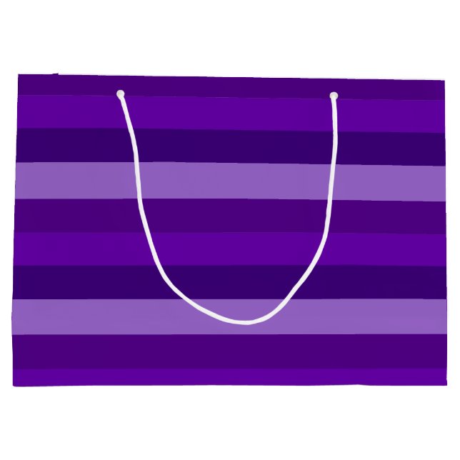 Sacola Para Presentes Grande Sombras das tiras roxas (Verso)