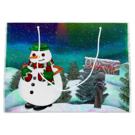 Sacola Para Presentes Grande Somente no Natal de Cidade Congelada