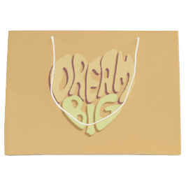 Sacola Para Presentes Grande Sonho Grande: Palavras Positivas Amarelas