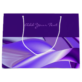 Sacola Para Presentes Grande Sonhos de Arco-Íris de Flor Roxo