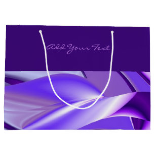 Sacola Para Presentes Grande Sonhos de Arco-Íris de Flor Roxo