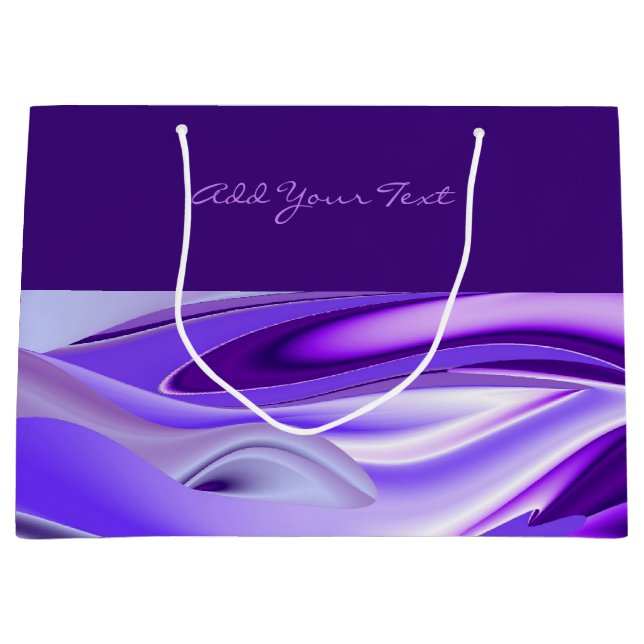 Sacola Para Presentes Grande Sonhos de Arco-Íris de Flor Roxo (Frente)