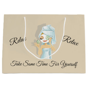 Sacola Para Presentes Grande Spa Day Gift Bag