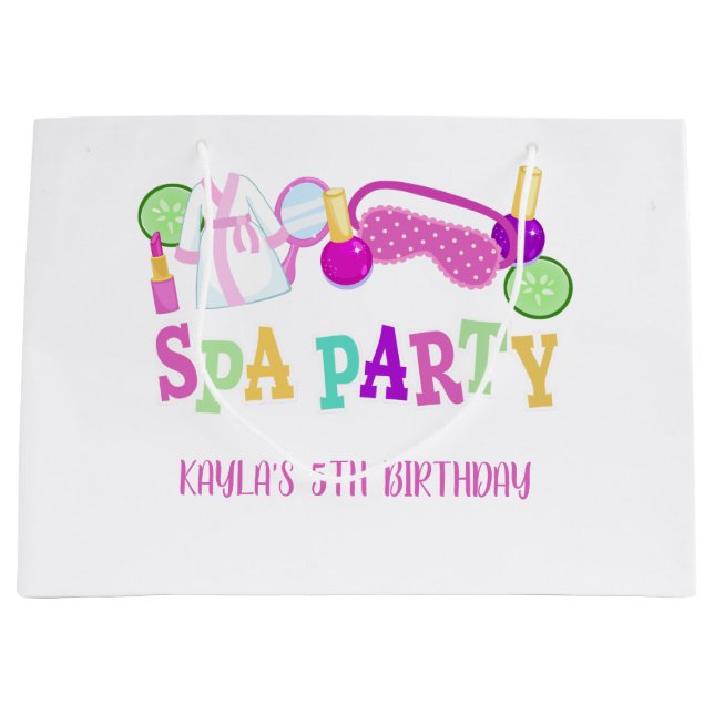 Sacola Para Presentes Grande Spa Party Gift Bag (Frente)