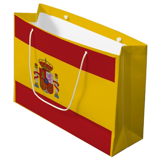 Sacola Para Presentes Grande Spain Flag (Frente inclinada)
