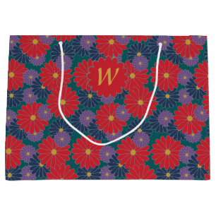 Sacola Para Presentes Grande Splashy Fall Floral Gift Bag