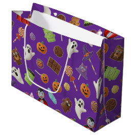 Sacola Para Presentes Grande Spooky Candy Monsters Halloween