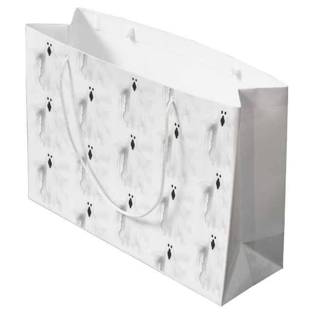 Sacola Para Presentes Grande Spooky Ghost (Verso inclinado)