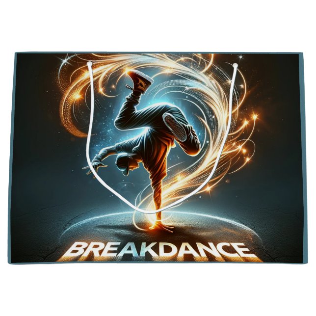 Sacola Para Presentes Grande "Spotlight Groove" - ​ ​ dançando em destaque! (Frente)