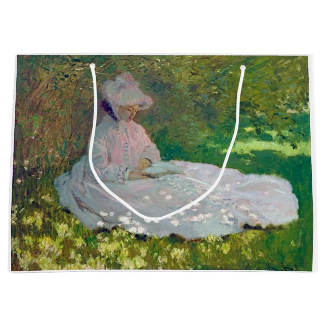 Sacola Para Presentes Grande Springtime, Monet (Frente)