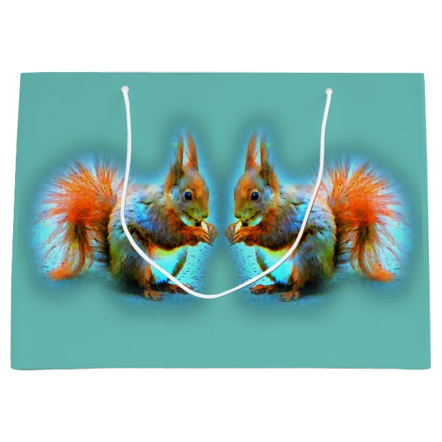 Sacola Para Presentes Grande Squirrel in modern style (Frente)