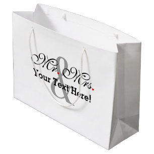 Sacola Para Presentes Grande Sr. e Sra. personalizados Mais Customizável Cor