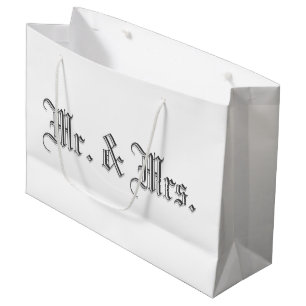 Sacola Para Presentes Grande Sr. & Sra. Blackletter Wine Gift Bag