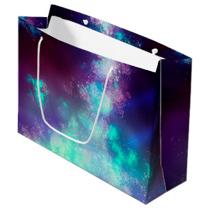 Sacola Para Presentes Grande StarNight Sky Neon Lights Birthday Gift Bag