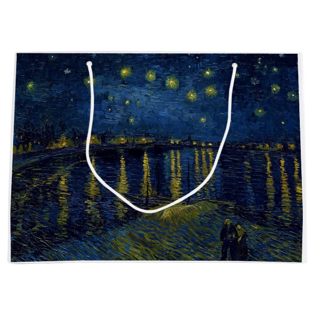 Sacola Para Presentes Grande Starry Night, Vincent van Gogh (Frente)