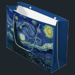 Sacola Para Presentes Grande Starry Night Vincent van Gogh Fine Art Painting<br><div class="desc">Vincent van Gogh (holandês, 1853 - 1890) Starry Night, 1889, Oil on canvas Unframed: 73 × 92 cm (28, 7 × 36, 2 pol) Esta pintura mostra a vista da janela virada para leste da sala de asilo de Van Gogh na Santo-Rémy-de-Provence Ele acrescentou uma vila idealizada. Está na coleção...</div>