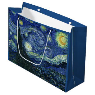 Sacola Para Presentes Grande Starry Night Vincent van Gogh Fine Art Painting