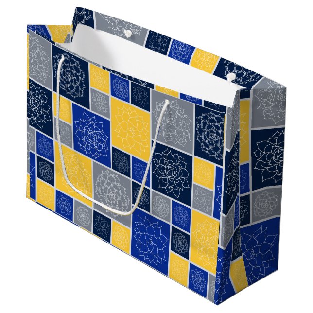 Sacola Para Presentes Grande Stellar Succulents (Frente inclinada)