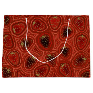 Sacola Para Presentes Grande Strawberry Dreams 