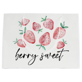 Sacola Para Presentes Grande Strawberry Favor Berry Sweet Market Party 