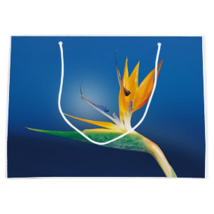 Sacola Para Presentes Grande Strelitzia. Pássaro da flor de paraíso