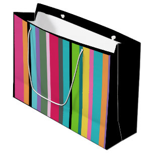 Sacola Para Presentes Grande Stripes de Verão