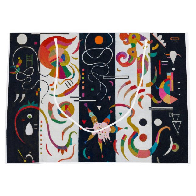 Sacola Para Presentes Grande Stripes, Wassily Kandinsky (Frente)