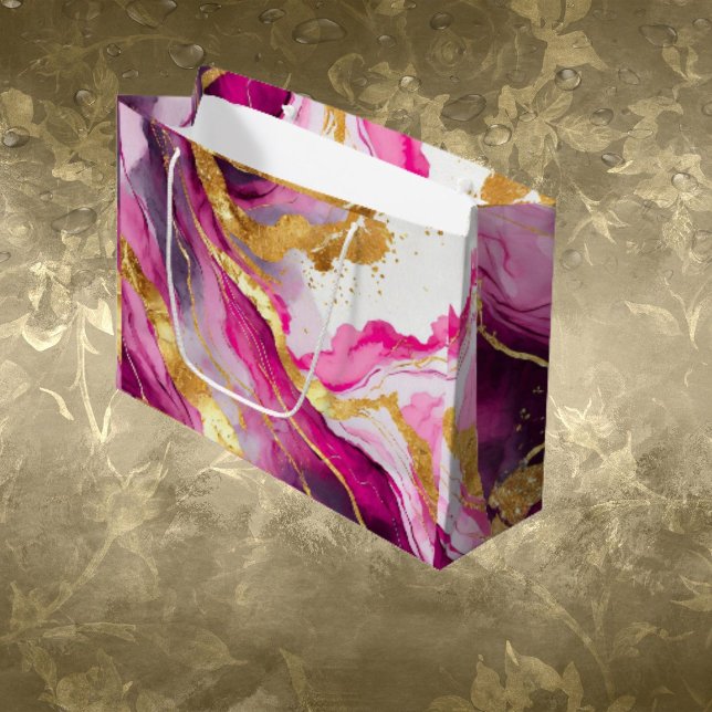 Sacola Para Presentes Grande Suavidades Metálicas Presente Saco Rosa, Dourado e (Criador carregado)