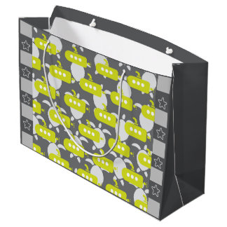 Sacola Para Presentes Grande Submarines & Turtles