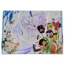 SUÍNO E FLORES Saco-Presente