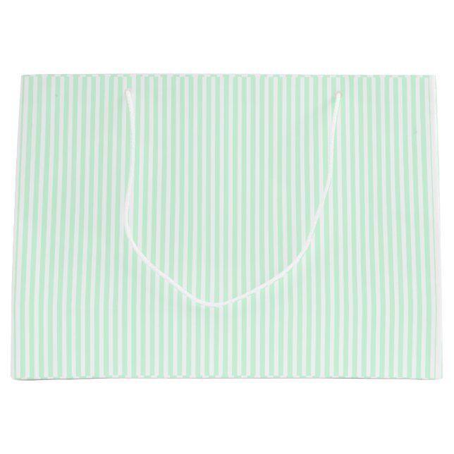 Sacola Para Presentes Grande Summer Mint Verde Pálido, Casa Branca (Frente)