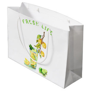 Sacola Para Presentes Grande Sumo de Limão, Legal, Limonada, com Gift Bag