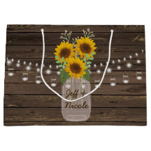 Sunflower Country Wood Mason Jar Wedding