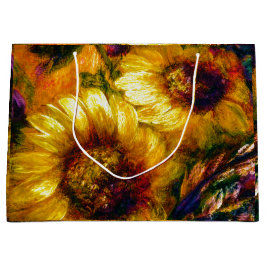 Sacola Para Presentes Grande "Sunflower Gold" 