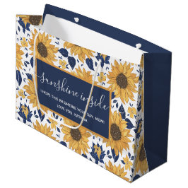 Sacola Para Presentes Grande Sunflower Sunshine Dentro Gift Bag