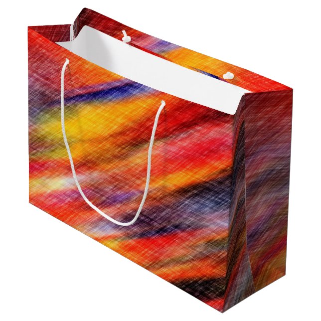 Sacola Para Presentes Grande Sunset Abstract Colors Gift Bag (Frente inclinada)