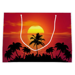 Sacola Para Presentes Grande Sunset tropical