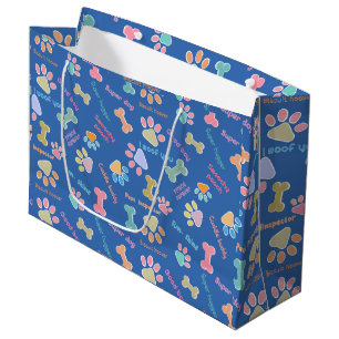 Sacola Para Presentes Grande Super cão - azul