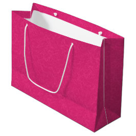 Sacola Para Presentes Grande Superfície rosa texturizada com padrão sutil de re