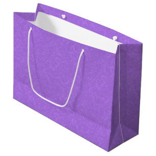 Sacola Para Presentes Grande Superfície roxa texturizada com padrão espiral