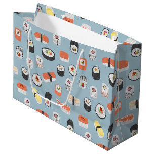 Sacola Para Presentes Grande Sushi Nigiri Maki Roll