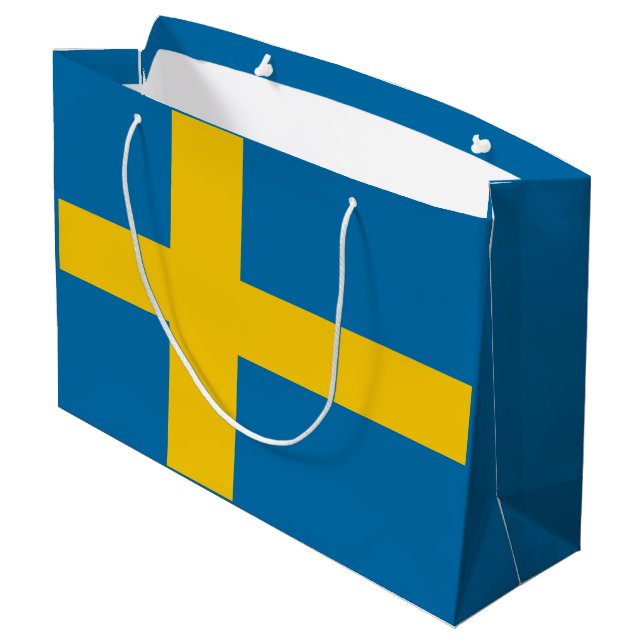 Sacola Para Presentes Grande Swedish Flag (Verso inclinado)