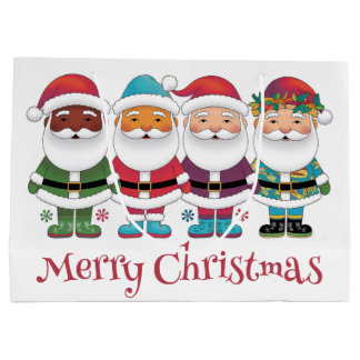 Sacola Para Presentes Grande Sweet Santas