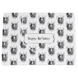 Sacola Para Presentes Grande Tangle Art: Florales Design, Ovale -